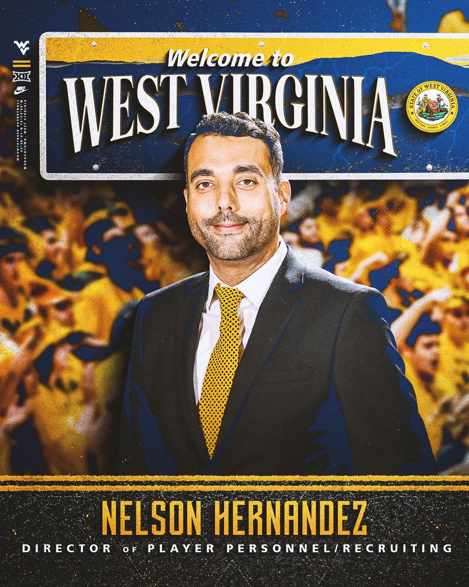Welcome to Almost Heaven, @coachNH718! Hernandez will serve as our director of player personnel/recruiting. 🔗 tinyurl.com/2y6dspkb #HailWV