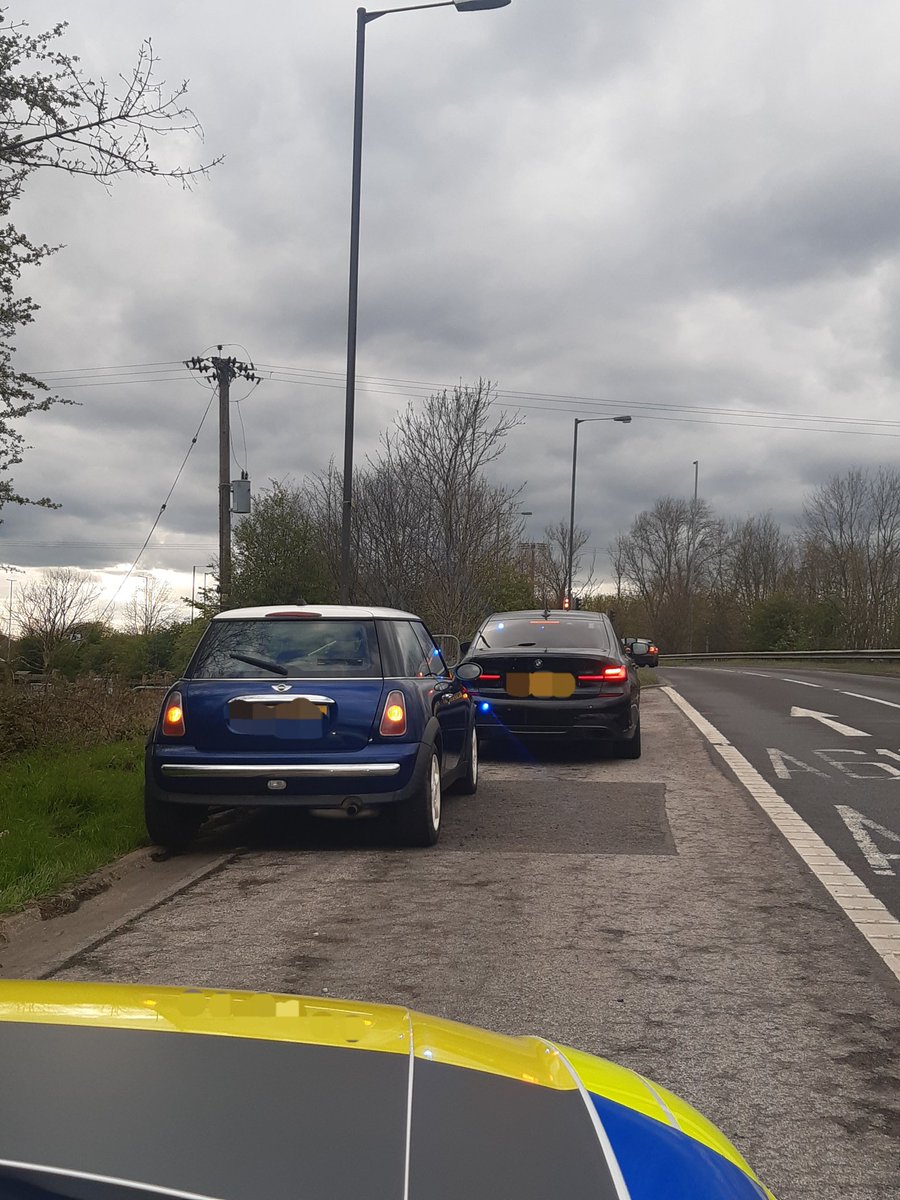 M1 Barnsley: Attention drawn to this Mini driving erratically on the M1 Northbound. Vehicle stopped, and, after wading through a few false truths we establish there's no current insurance in place for the vehicle. Vehicle seized, driver reported for no insurance/licence 🚙🚓👍