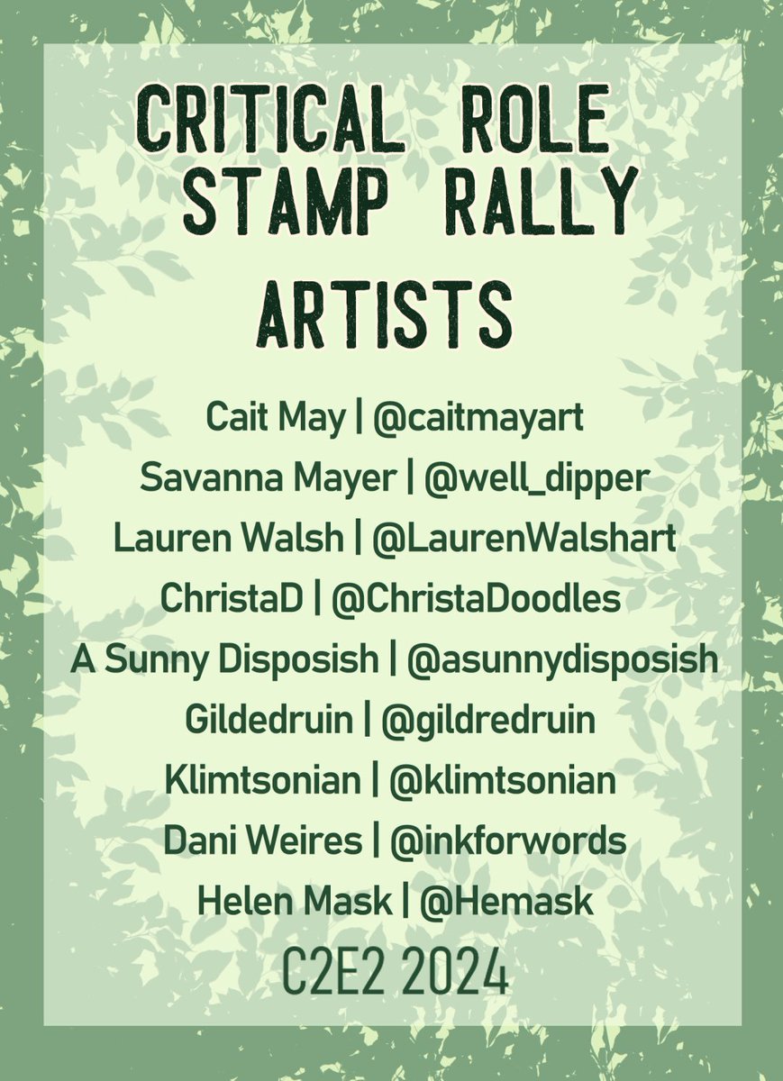 Bidet Critters! Next weekend at @c2e2 you can find a group of critical role artists participating in a stamp rally! The first 50 to collect all the stamps from our nine (Nein!) artists will get a little bag of loot! Come on a little adventure with us!