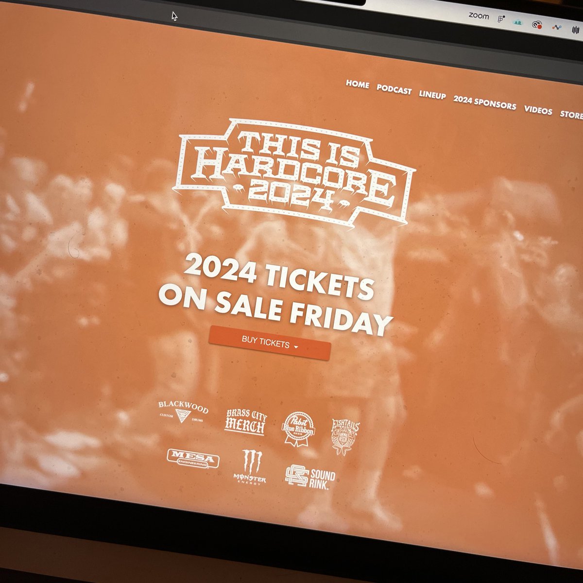Had the pleasure of refreshing the @TIHCfest website… tickets on sale now! thisishardcorefest.com