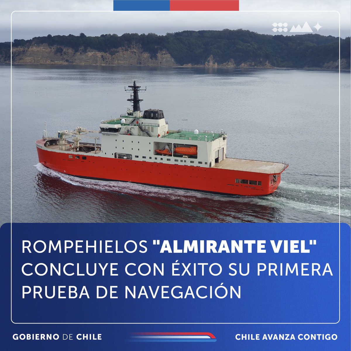 🚢🌊El Rompehielos 'Almirante Viel', construido por ASMAR de la @Armada_Chile ⚓, será clave para reforzar la presencia naval y el compromiso del Estado 🇨🇱 en el Territorio Chileno Antártico❄️🐧