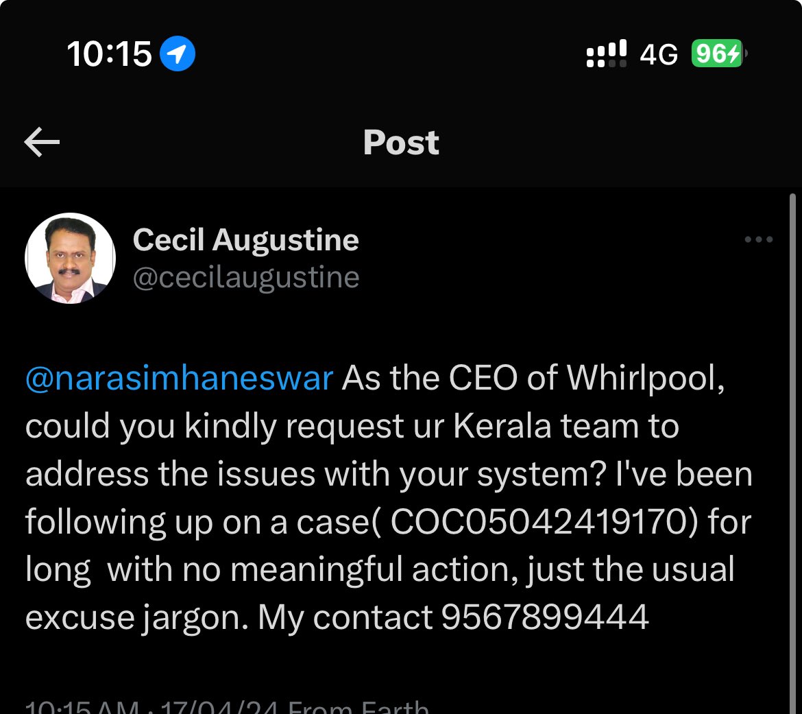 cecilaugustine's tweet photo. @WhirlpoolCorp @WhirlpoolCare https://t.co/XOdoVwEn3G