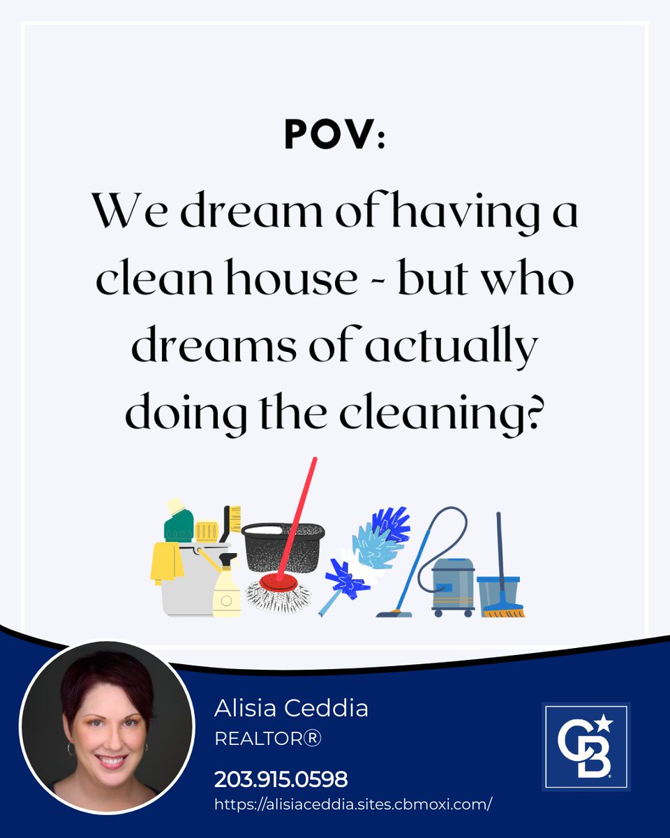 We dream of a clean house, but maybe we should be dreaming of having someone clean it for us! 🧹💭 Who's with me on this? Time to manifest that cleaning fairy!

#pov #springcleaning #resetbutton #spring #ctrealestate #coldwellbanker