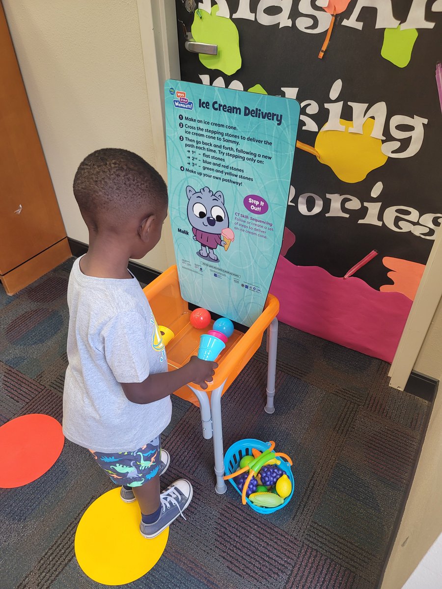 Families visited the Treeborhood this week, thanks to 'Work It Out Wombats,' the Carver Library Branch in Baton Rouge, & LPB Education. The kids had fun exploring the hands-on activities... but they were actually practicing their computational thinking skills! @ebrpl @WombatsPBS