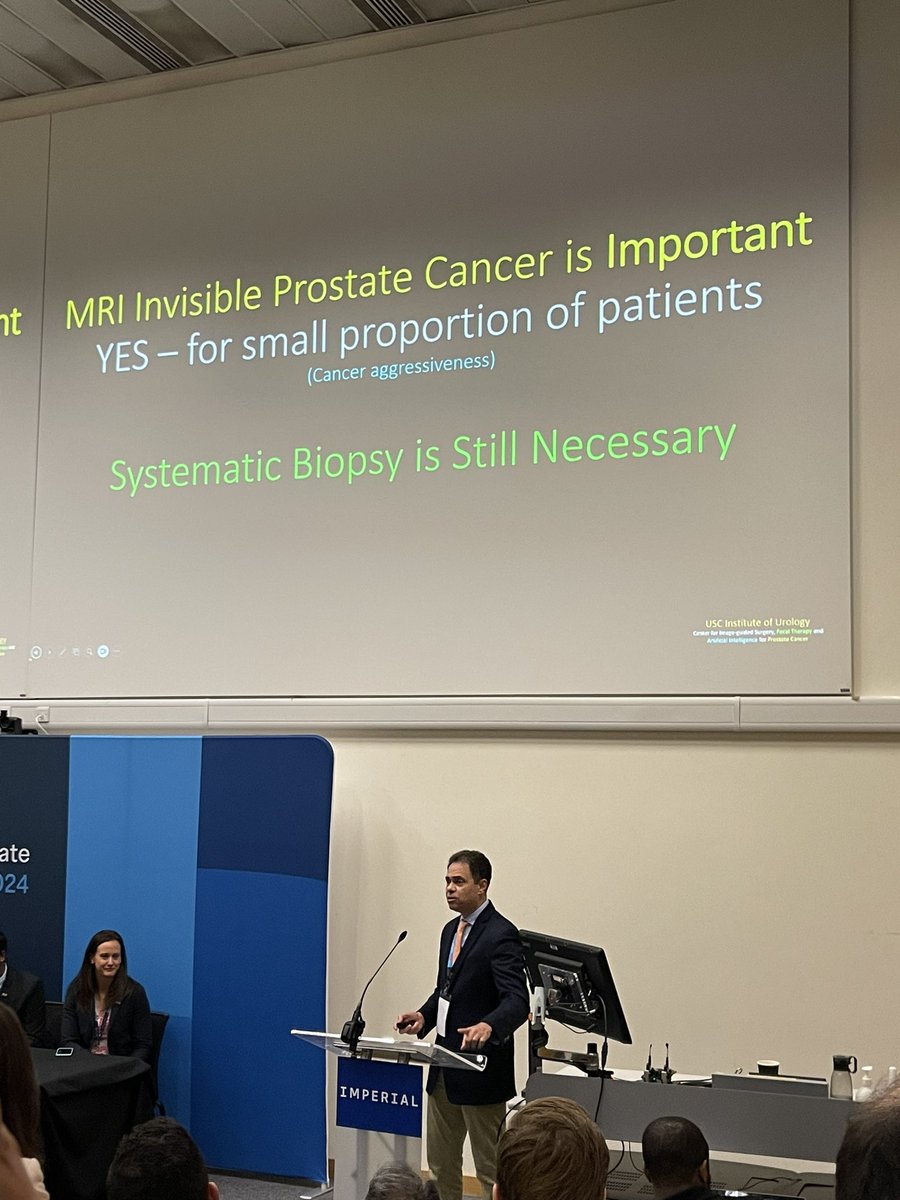 And closing out day 1 of #ipmasterclass24 is @ALDCAbreu - is MRI-invisible disease important? He (emphatically) argues YES! And yes, we still need systematic biopsy - some aggressive cancers still lurk in the shadows