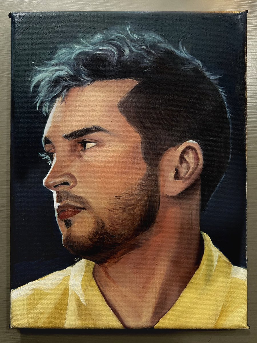 a very small oil painting of Tyler . #cliqueart #twentyonepilots #tylerjoseph