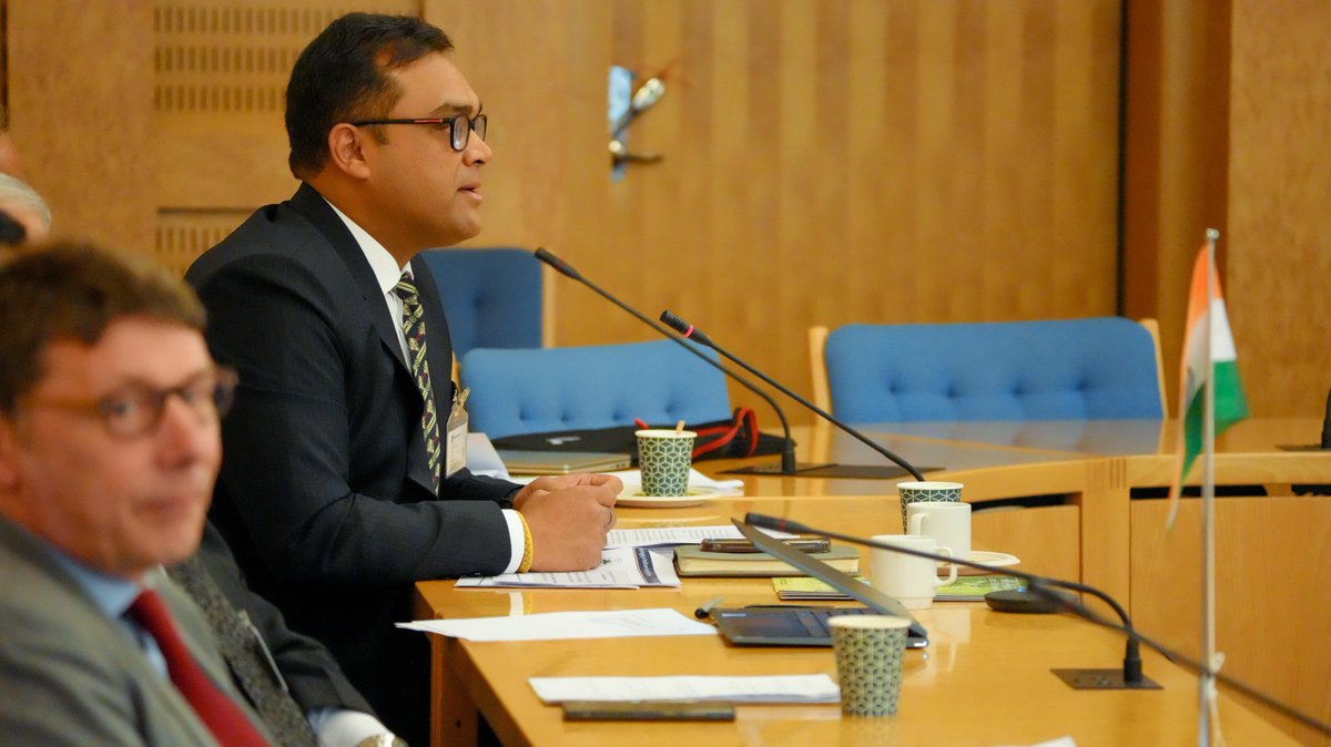 <a href="/AddlCEONHA/">Dr. Basant Garg</a> Discussions in the JWG pertained to India's Digital Health Mission #ABDM, where India's effort in building registries and creating electronic health records were highlighted to Swedish counterparts.