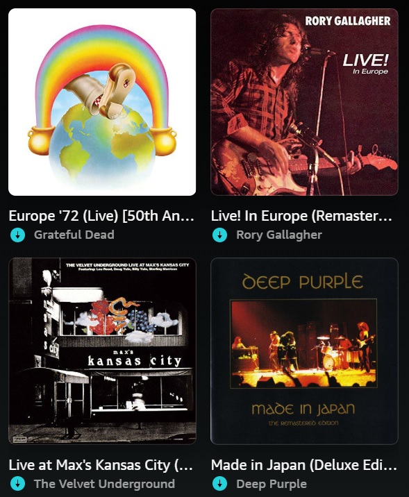 which of these #LIVEalbums from 1972 do you like most?  #1972albums
🎸 🥁 🎹 🎤 🎶

#GratefulDead #RoryGallagher #TheVelvetUnderground #DeepPurple