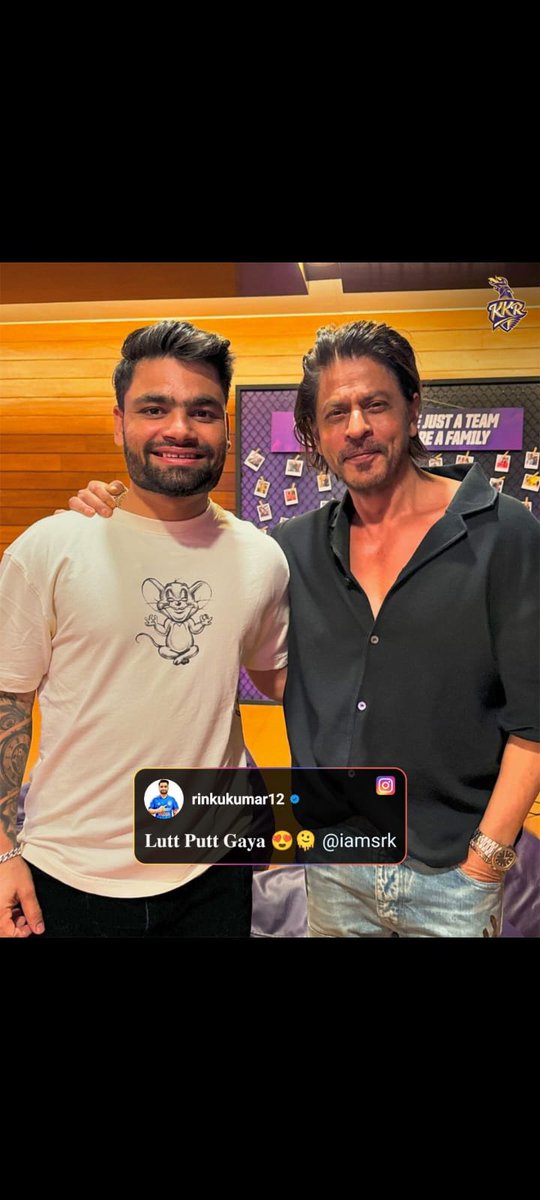 Lord Rinku With SRK Sir,.. 💥🔥 #RinkuSingh #SRK𓃵