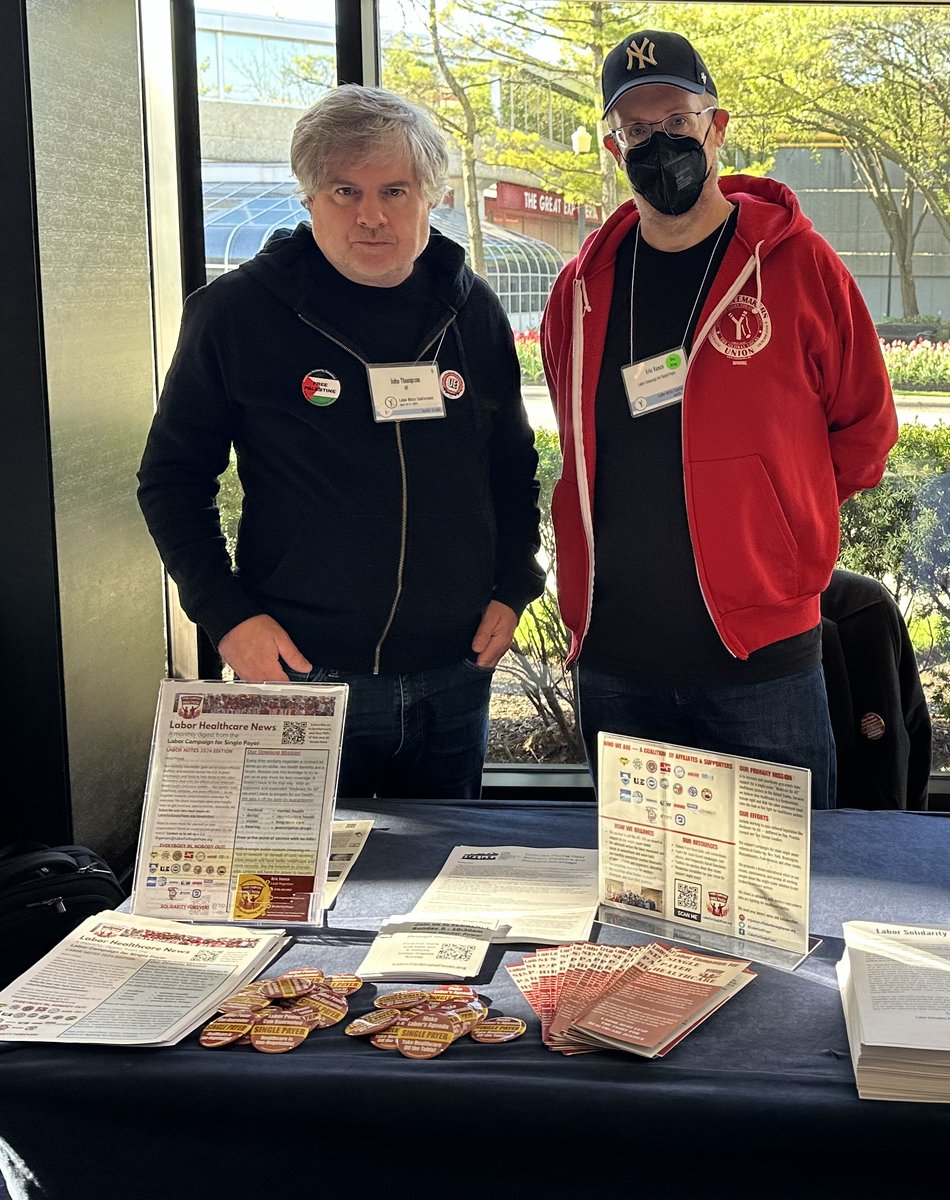 If you’re at the Labor Notes Conference, come say hi and get a button at our table! 

Be sure to join us on Sunday morning for our strategy session — Increase Worker Power Through Medicare for All” #LaborNotes2024 #HealthcareForAll