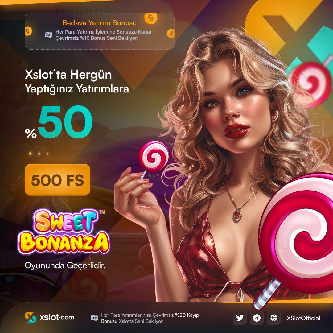👑 HER GÜN %50 500 FREESPIN 💣 Sweet Bonanza oyununda sizi bekliyor!💣 🎉Avantajlı Bonusların Adresi #Xslot 🔆Giriş ➡️ cutt.ly/xslotcom #xslotgiris #casino #slot