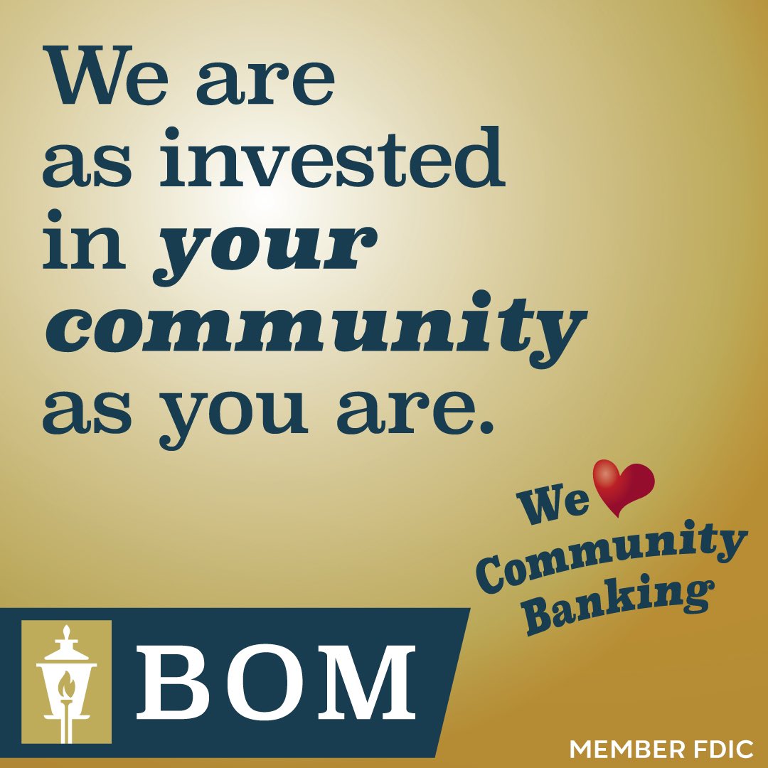 Community Banking Month is a time to reflect on the power of local support and collaboration. 💪 Let's celebrate the strength of our community and the impact we make together. #SupportLocal #CommunityMatters #CommunityBank #BOMBank