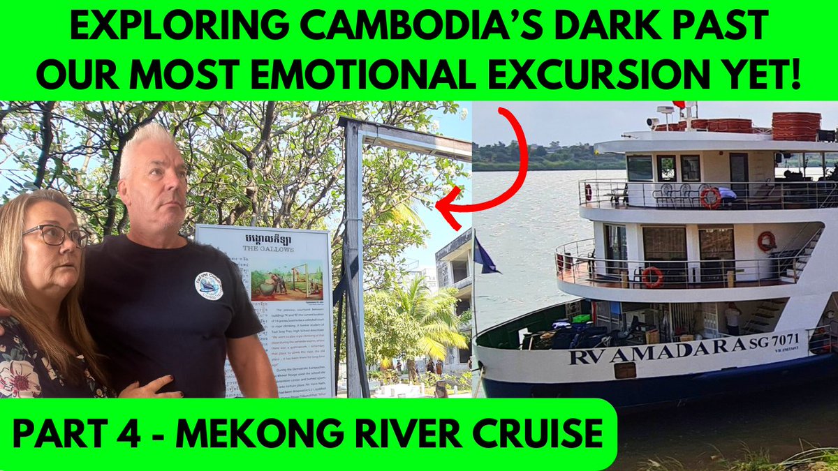 🌟New Video🌟 In our next part of our Amawaterways Amadara Mekong River Cruise it is a very emotional day as we start exploring Cambodia's dark past by visiting S21 prison and the Killing Fields. Back on the ship we are treated to some traditional Cambodian entertainment and…
