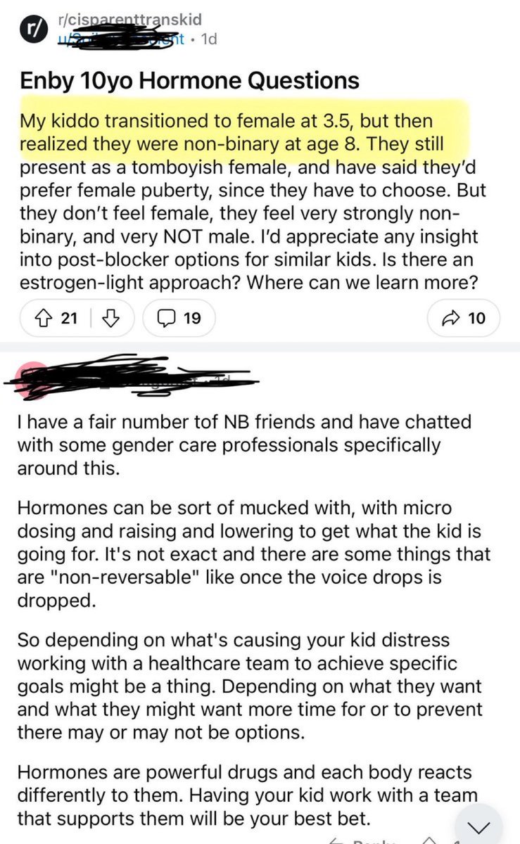 Reminder that children are not test subjects and that medicalizing their healthy bodies because of the confused ideological fashions of adults should be illegal.