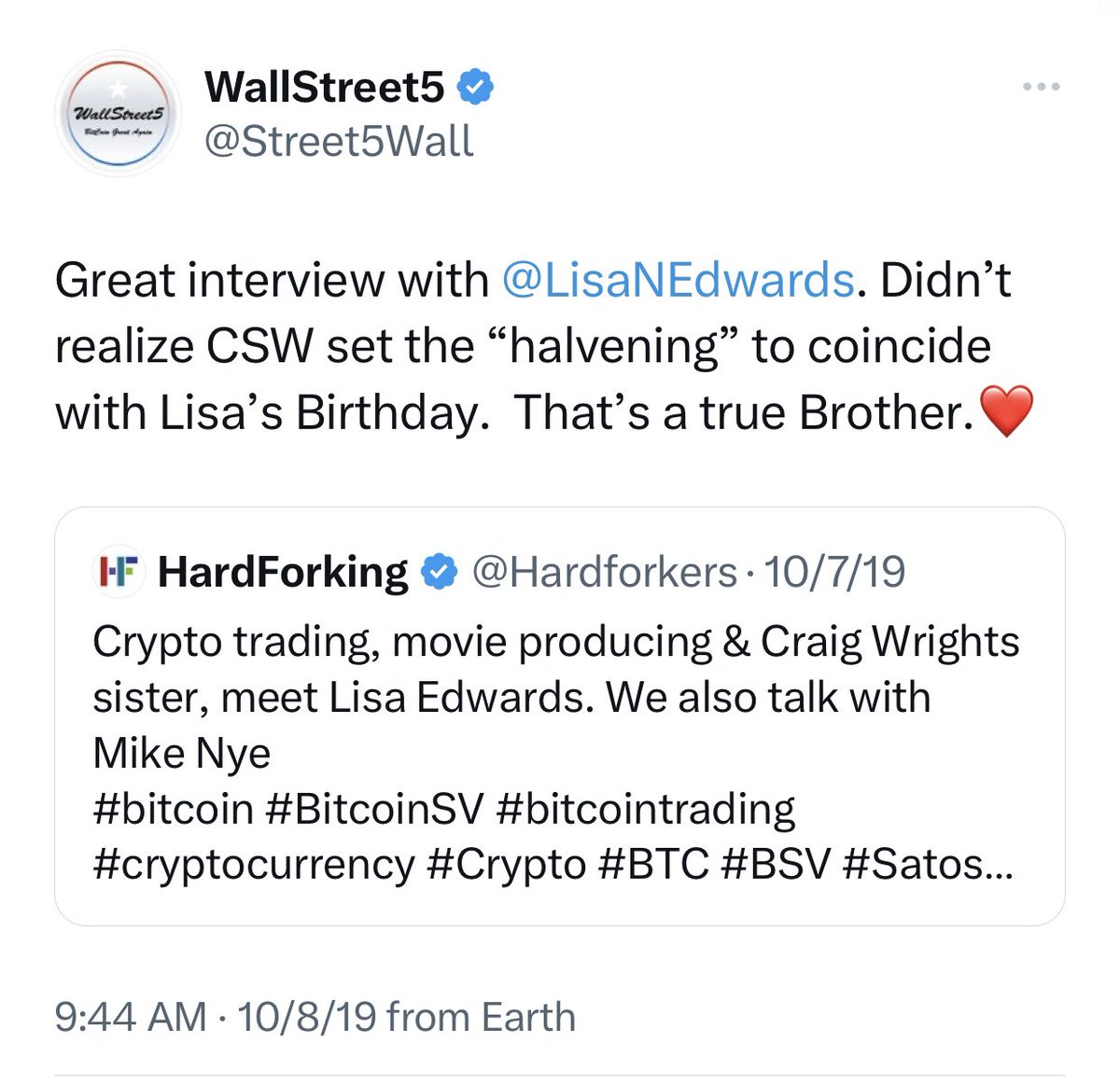 Bitcoin's fourth halving approaches, with just a few hours to go! While we wait, I would like to take this opportunity to wish Faketoshi's sister, @LisaNEdwards, a happy birthday.
