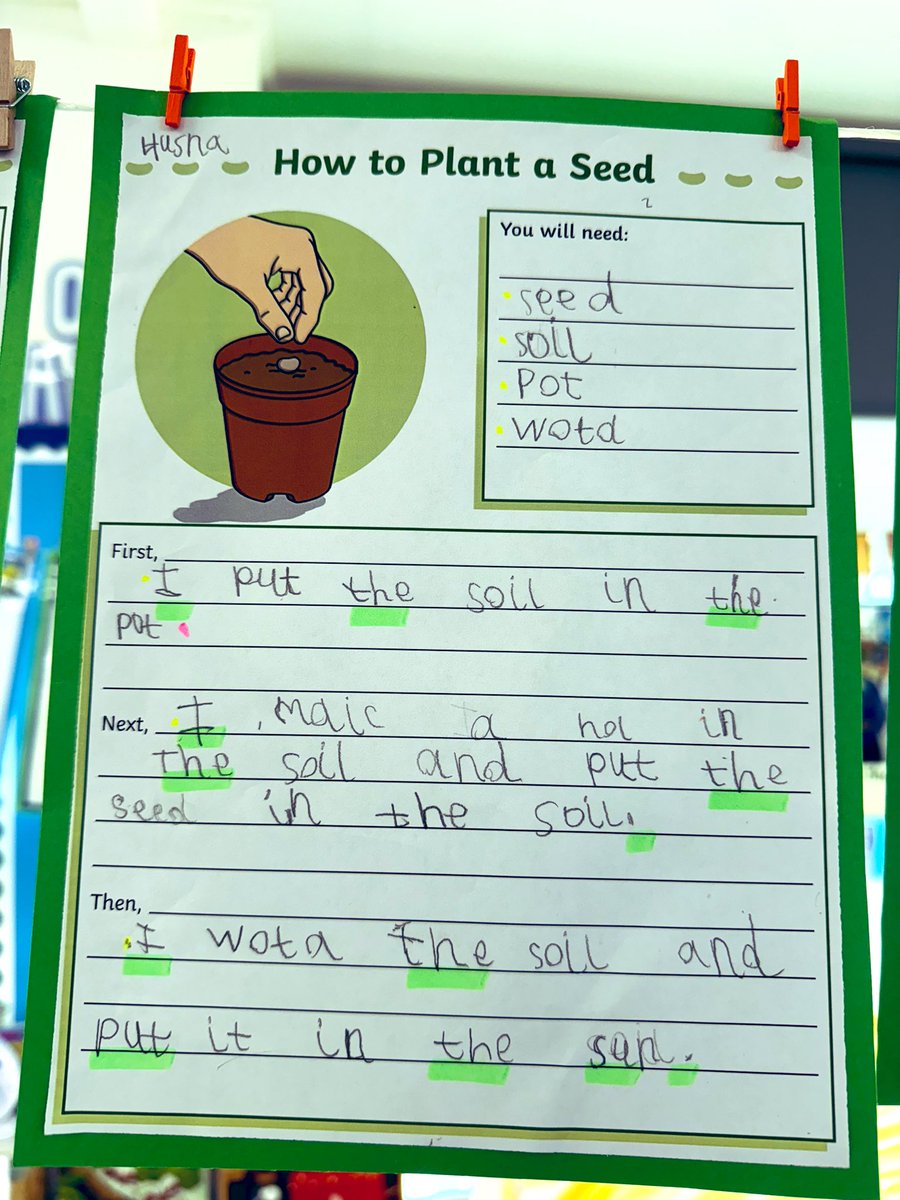 I was blown away by the writing from our children in Reception (RFH) who have independently written how to plant a seed 🌱 @lea_forest_aet @AETAcademies @fiona_hartwell @MissThomas124 @mrsrmurad @MrsCGonzales @SFE_Tweets @BirminghamEdu @vianclark @McAuliffeSteph 🪴