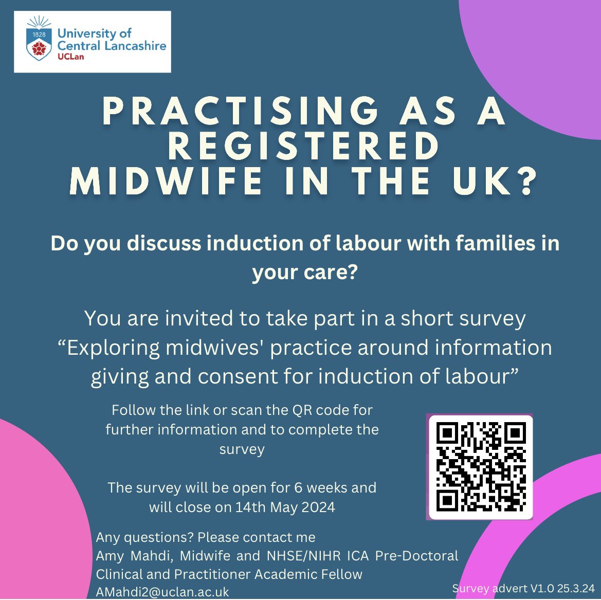 Amy Mahdi (@mahdi_amy) on Twitter photo 📣INDUCTION OF LABOUR SURVEY
UK Midwives, do you discuss IOL with women in your care? Can you spare 15 minutes to share your experiences of info giving and consent?
Please consider taking part in/sharing the survey below
forms.office.com/e/B6yx28JfUy
<a href="/MidwivesRCM/">Royal College of Midwives 💙</a> <a href="/NWMaternity/">NHS England North West Maternity Research Network</a> 📣INDUCTION OF LABOUR SURVEY
UK Midwives, do you discuss IOL with women in your care? Can you spare 15 minutes to share your experiences of info giving and consent?
Please consider taking part in/sharing the survey below
forms.office.com/e/B6yx28JfUy
<a href="/MidwivesRCM/">Royal College of Midwives 💙</a> <a href="/NWMaternity/">NHS England North West Maternity Research Network</a>