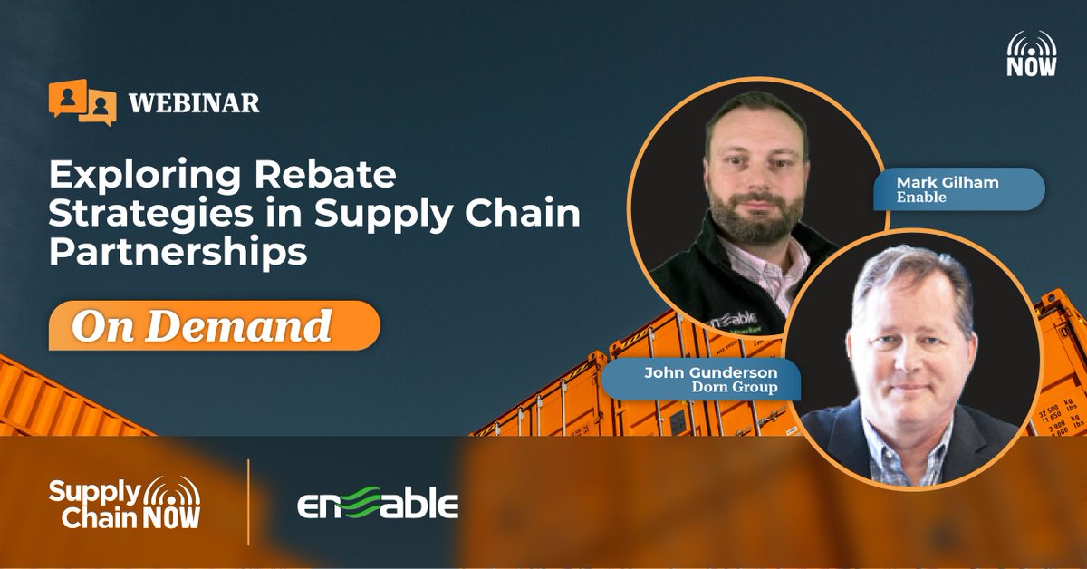 Missed the insightful webinar on rebates hosted by @ScottWLuton & @Kevin_Jackson? You can now register to watch the recording feat. Mark Gilham from @EnableSoftware & John Gunderson from @dorngrp. Gain practical insights into leveraging rebates! Reg now: bit.ly/3Q3cUNq