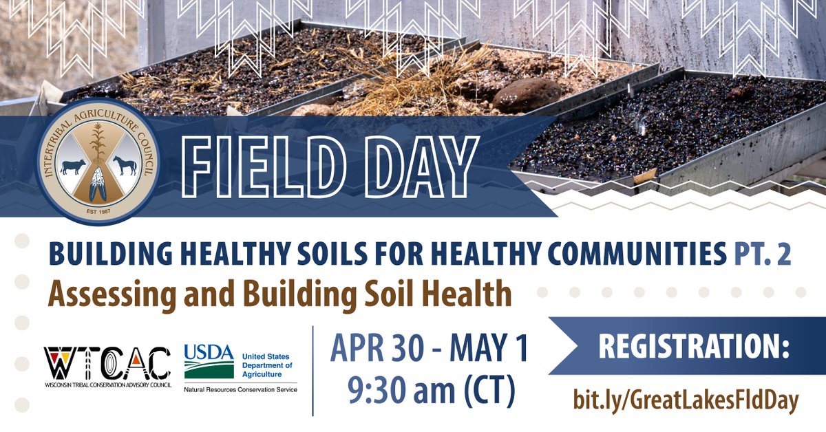 Upcoming Workshop: Building Healthy Soils for Healthy Communities - Part II APRIL 30 & MAY 1 In-field learning, lively discussions, and practical applications. Registration Link: bit.ly/GreatLakesFldD… Agenda: ow.ly/5BnY50Rk3O1 #SoilHealth #Workshop #NaturalResources