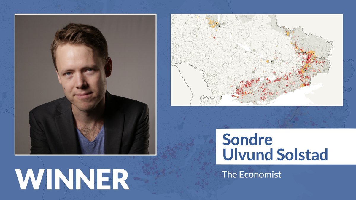 Sondre Ulvund Solstad (@sondreus) on Twitter photo I was just named Data Journalist of the Year! I won the award for what the judges called "pioneering" work using satellites to cover war. Huge thanks go my colleagues at <a href="/TheEconomist/">The Economist</a> who make my work possible. More here thepressawards.com/results-2024 I was just named Data Journalist of the Year! I won the award for what the judges called "pioneering" work using satellites to cover war. Huge thanks go my colleagues at <a href="/TheEconomist/">The Economist</a> who make my work possible. More here thepressawards.com/results-2024