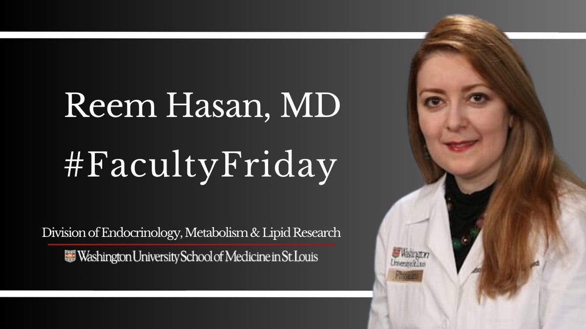 #FacultyFriday: Dr. Reem Hasan's interests are in clinical and academic endocrinology. Her practice is patient-centered, as she enjoys building relationships with her patients to provide high-quality care and cater to individual preferences and values: bit.ly/3wbgChg.