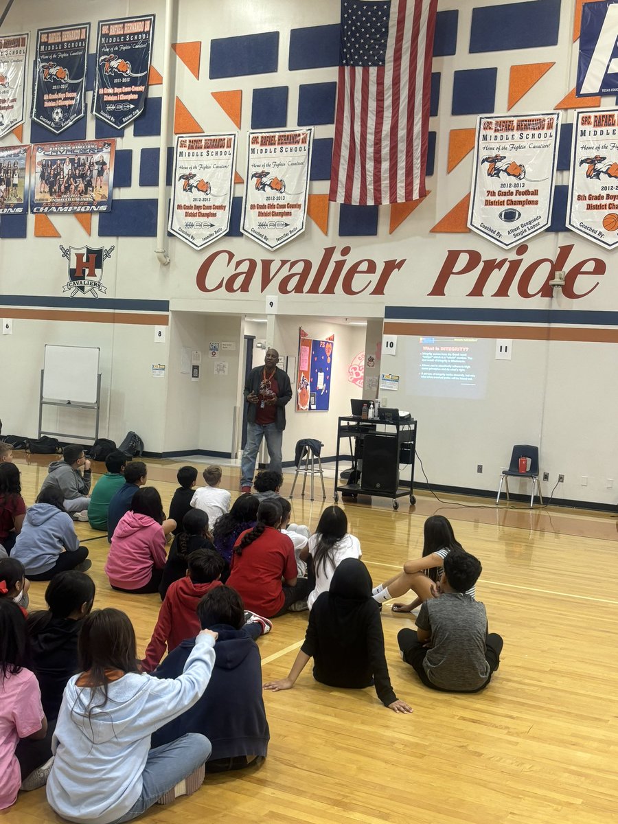 I had the pleasure of joining Coach Burns to present Character Matters to our future AZTECS! 🔺