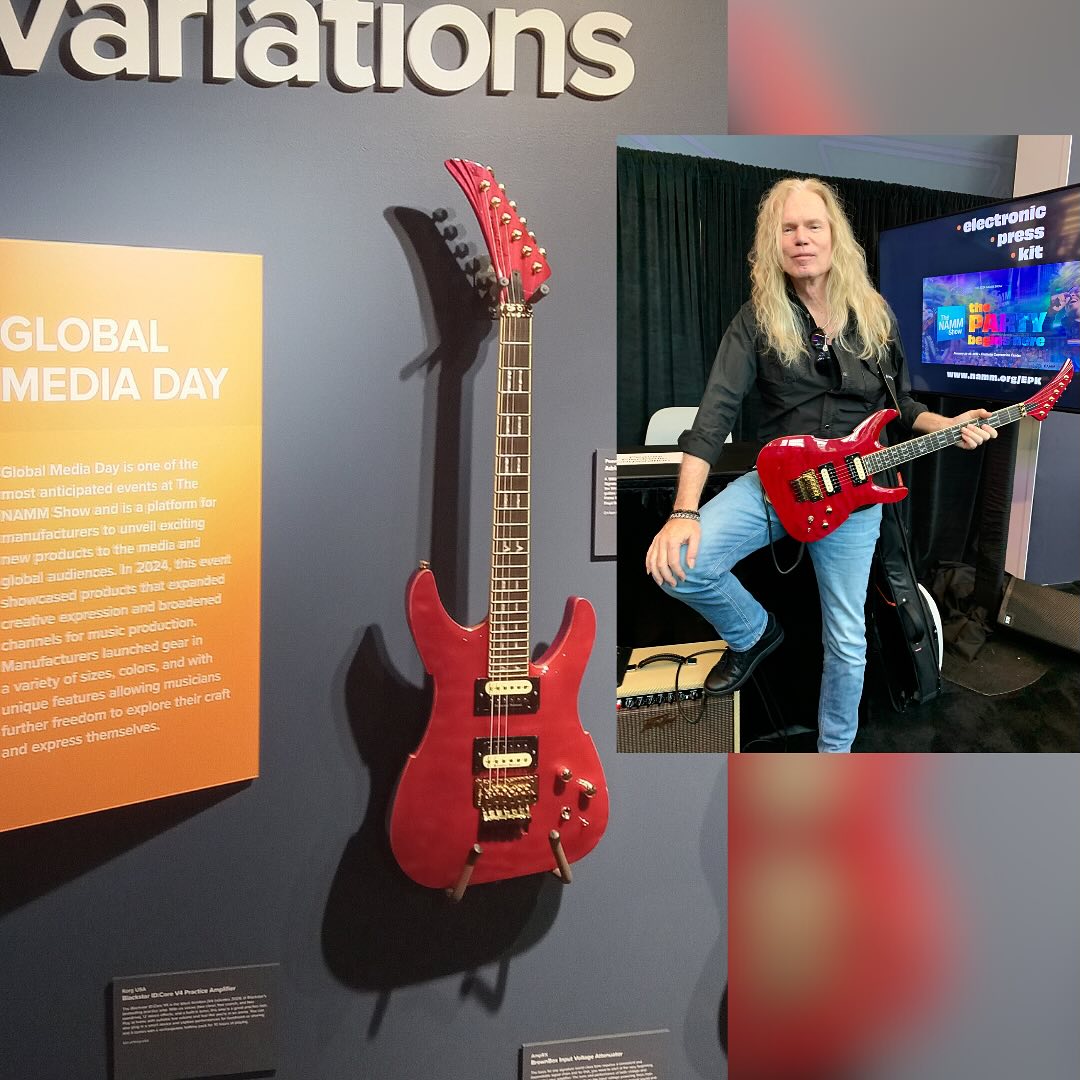The Peavey Vandenberg from Media Preview Day (January ’24 NAMM) is on display at NAMM’s Museum of Making Music in Carlsbad, CA! 🎸 @Adriandenberg @VittekPR @NAMMShow
