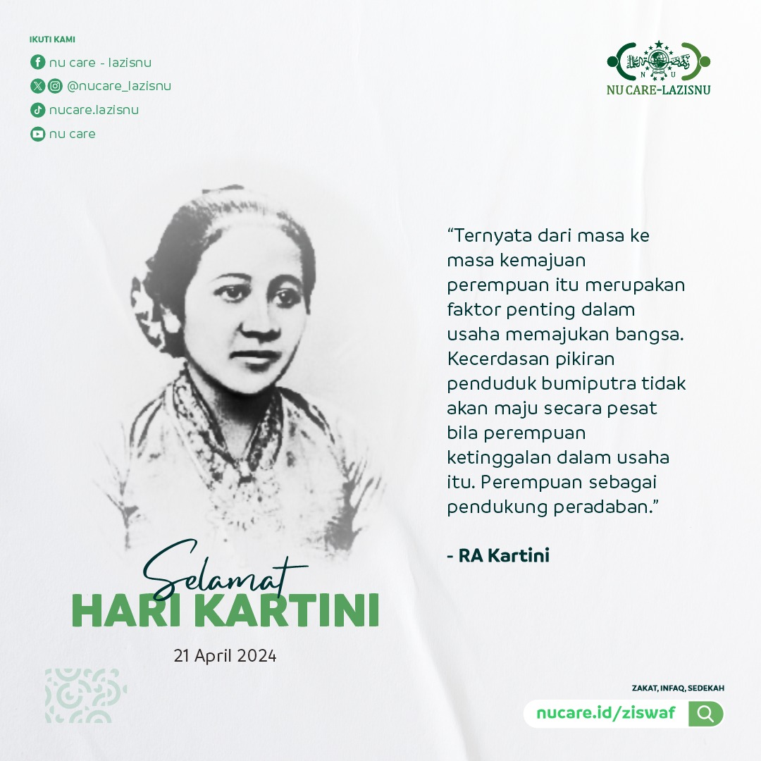 Semangat para perempuan Indonesia untuk tumbuh menjadi pendukung peradaban yang hebat. #NUCare #LAZISNU #HariKartini2024