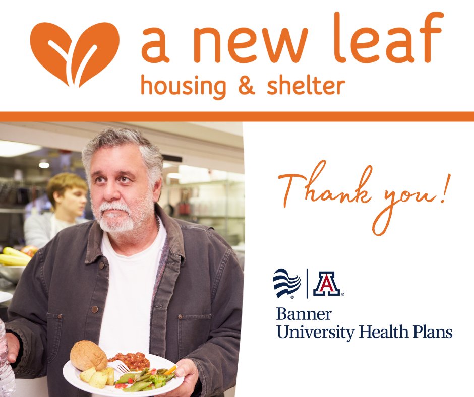 Thank you, Banner University Family Care, for investing in A New Leaf’s East Valley Housing and Shelter Programs! Your support will provide safe shelter and basic needs for families and individuals in crisis and will help households achieve stability and self-sufficiency.