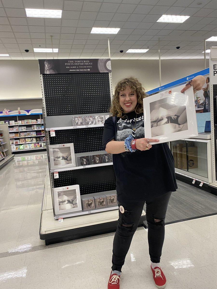 my favorite @taylorswift13 release day tradition!! a photo shoot at the @Target display and buying the target exclusive vinyl!!! #TSTTPD