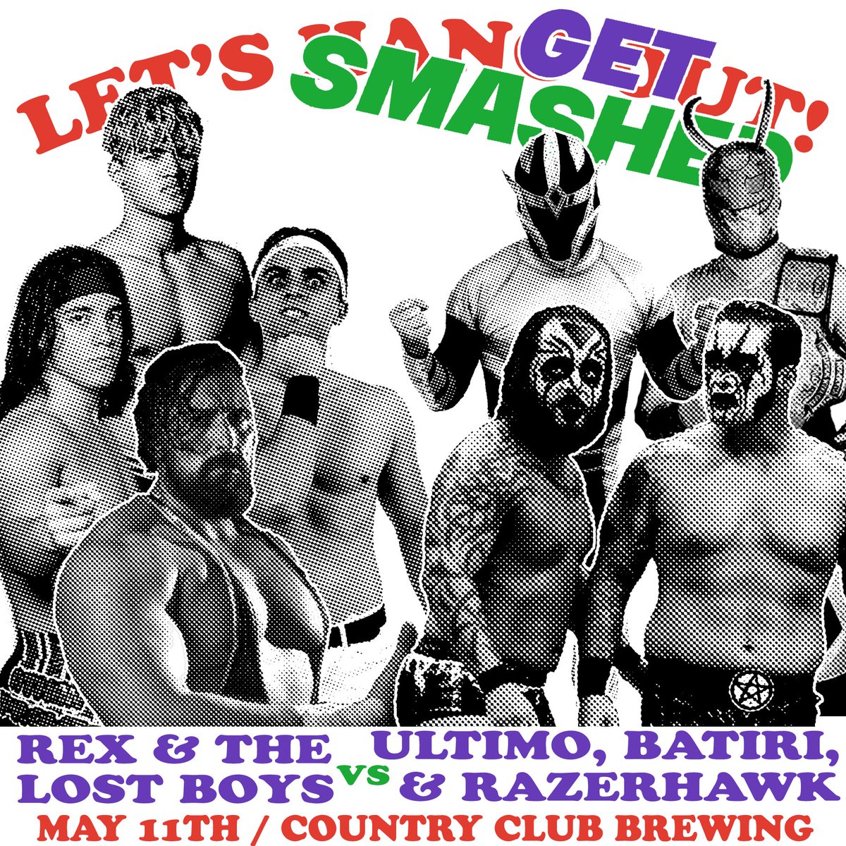 Saturday! May 11th! Come see the trio of cocky upstarts known as the Lost Boys tag with dreaded heavy @RexLawless1 against @UltimoAnt, @RazerhawkX2K, & @TheBatiri ! Admission is FREE with a donation to LV Humane Society! Bell at 2pm! Rain or shine (moving to sokols if it rains)