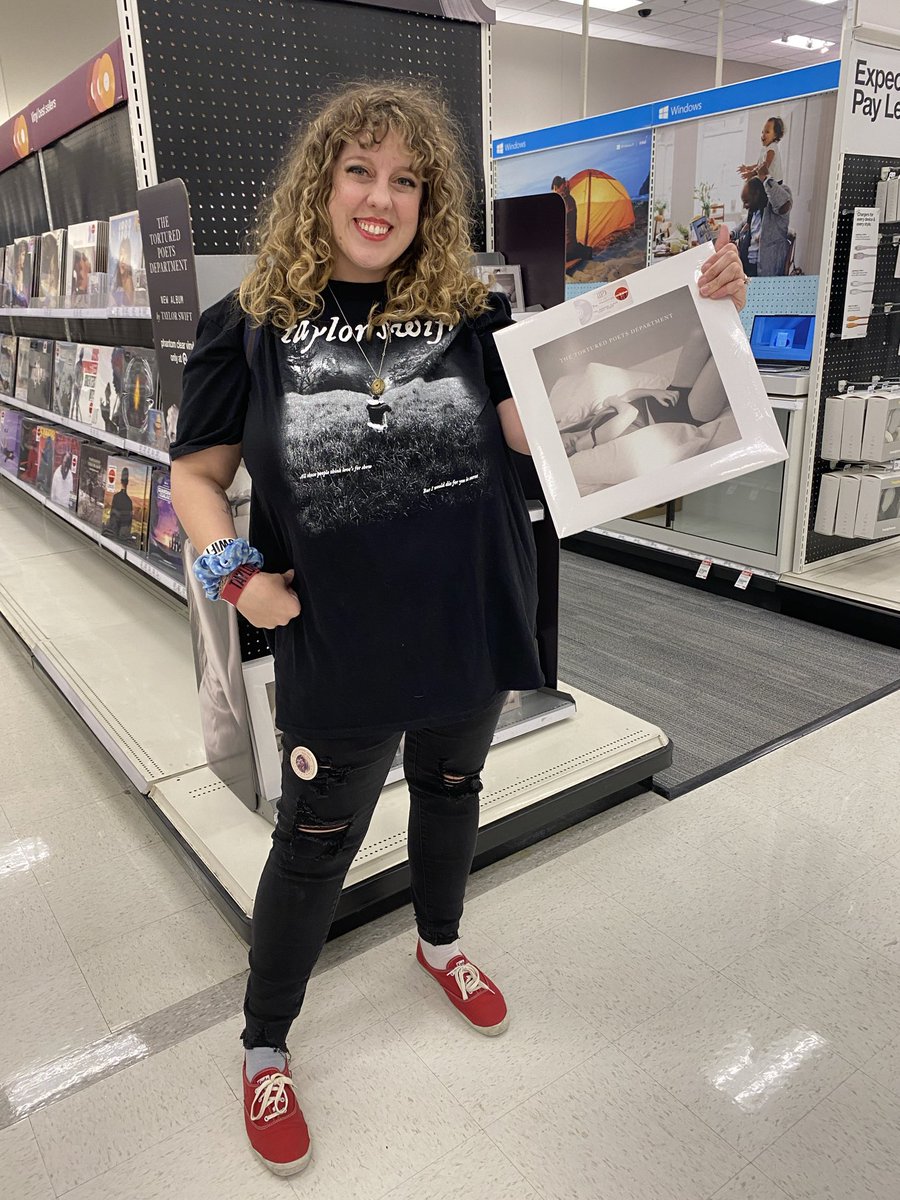 @taylornation13 my favorite @taylorswift13 release day tradition!! a photo shoot at the @Target display and buying the target exclusive vinyl!!! #TSTTPD