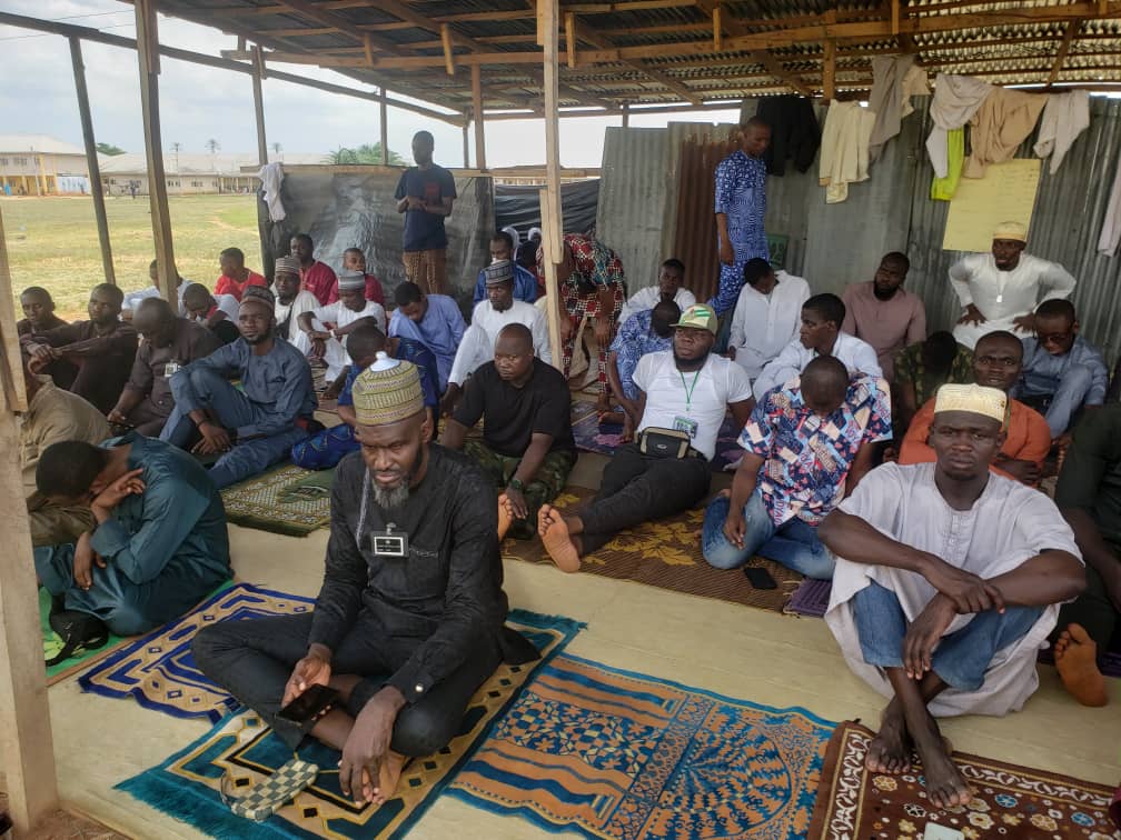 Alhamdulilah.. First jumuah in camp. May Allah accept it as an act of ibadah. May Allah make it  beneficiary for us in this earth and the hereafter 
#muslimcommunity
#nysccamp
#NYSC
#corperwee
#corpersdiary #corper #mcan #alif