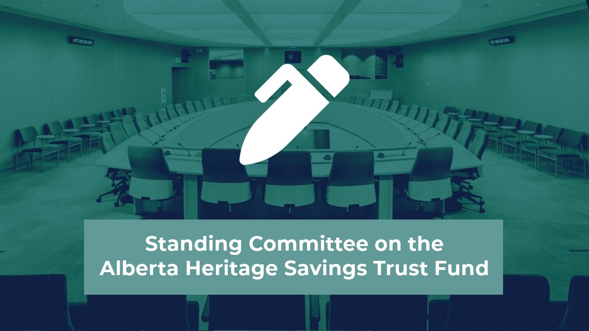 The Standing Committee on the Alberta Heritage Savings Trust Fund meets this morning at 9 a.m. See the full agenda and tune in at assembly.ab.ca/assembly-busin…. #ablegcommittees #able