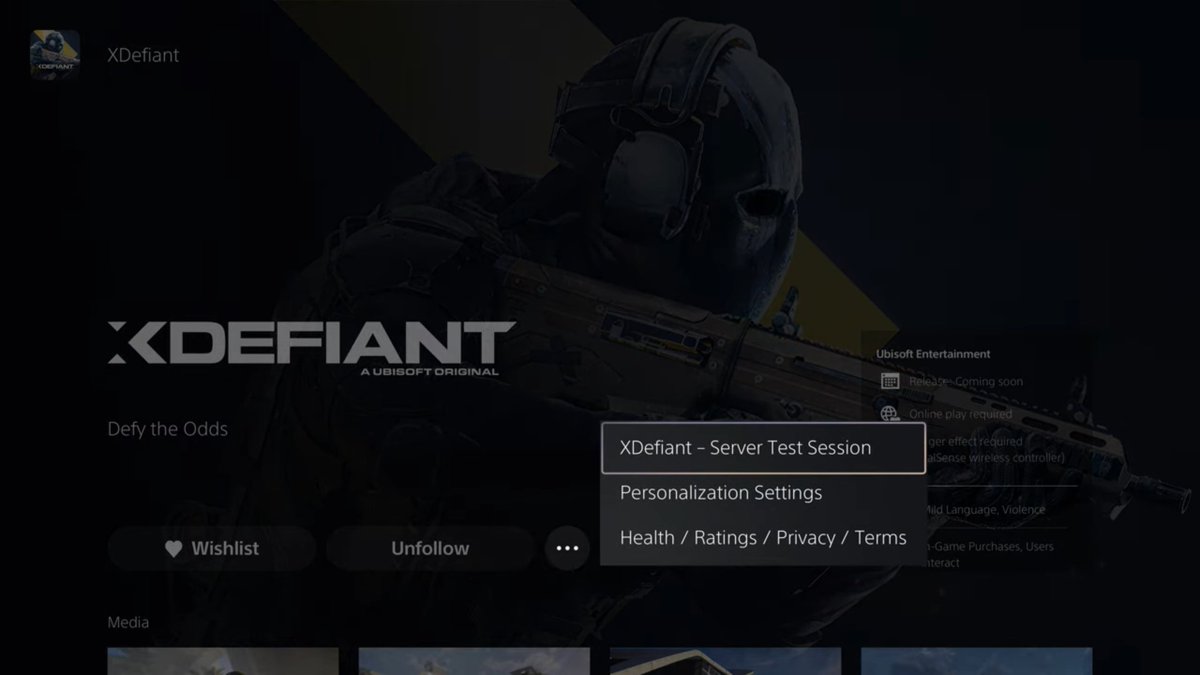 Getting Mike-01 error issues on PlayStation? Please be sure to download the correct version. You can do this by clicking on '...' on the XDefiant store page and make sure to download 'XDefiant - Server Test Session' (see example)