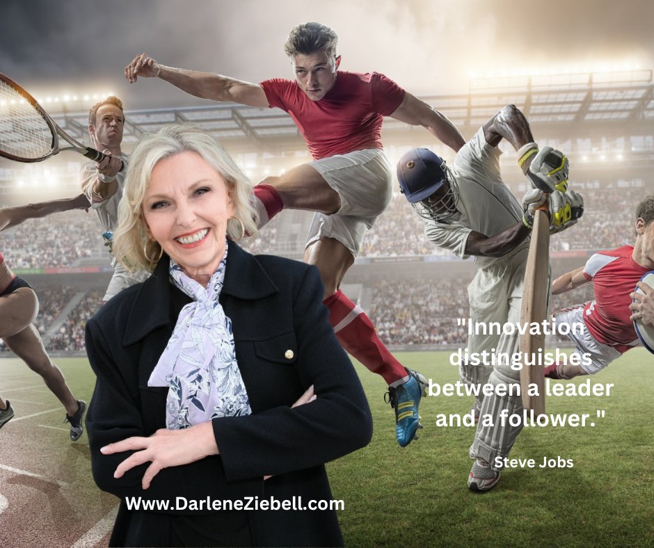 'Innovation distinguishes between a leader and a follower.'  #stevejobs #bealeader #darlenemziebell