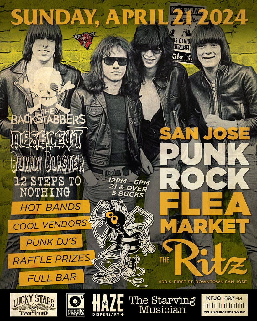 💣️ SAN JOSE PUNK ROCK FLEA MARKET 💣️ This Sunday! Bringing the best vendors, bands, DJ’s, drinks and more to San Jose! Sunday // 04.21.24 // 12PM-6PM // 21+ 🎫 $5 at the Door 🎫 #sanjosepunkrockfleamarket #sjprfm #fleamarket #theritzsj #sanjose #dtsj #sofadistrict