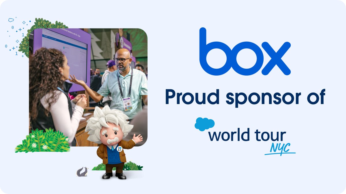 Stop by booth #111 to learn more about @Box Content Cloud and grab some swag! Catch their speaking session with partner MSI and customer Fundwell at 12:30- 12:50 PM, and then join the happy hour with MSI from 5-7 PM at Classic Car Club. Register here! sforce.co/49HuCNt #ad