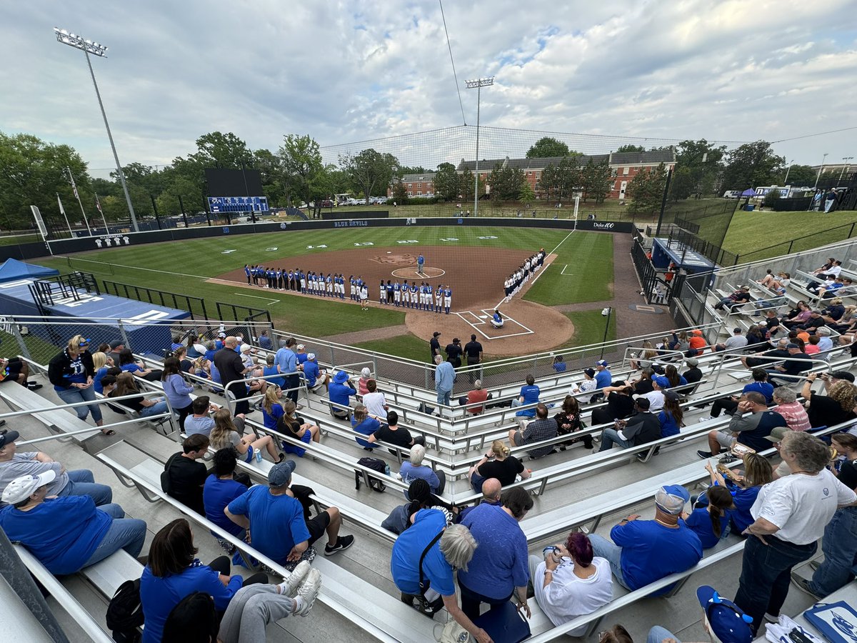 Never a bad day at the ballpark. Settling in to watch @DukeSOFTBALL take on @UVASoftball here in Durham. @WNCN @theACC