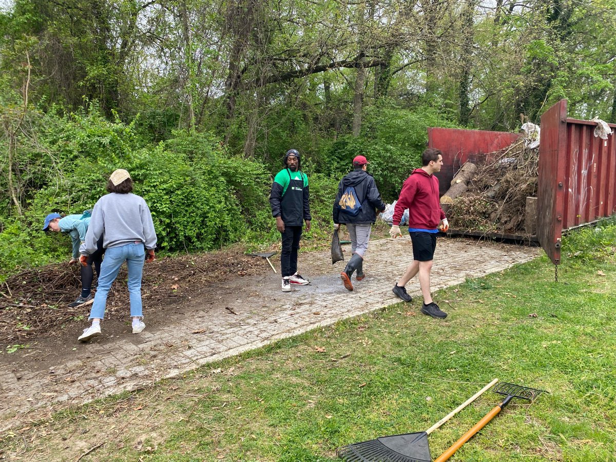 Today, members of the Division volunteered to clean up Marvin Gaye Park in Washington, D.C. to commemorate Earth Day!