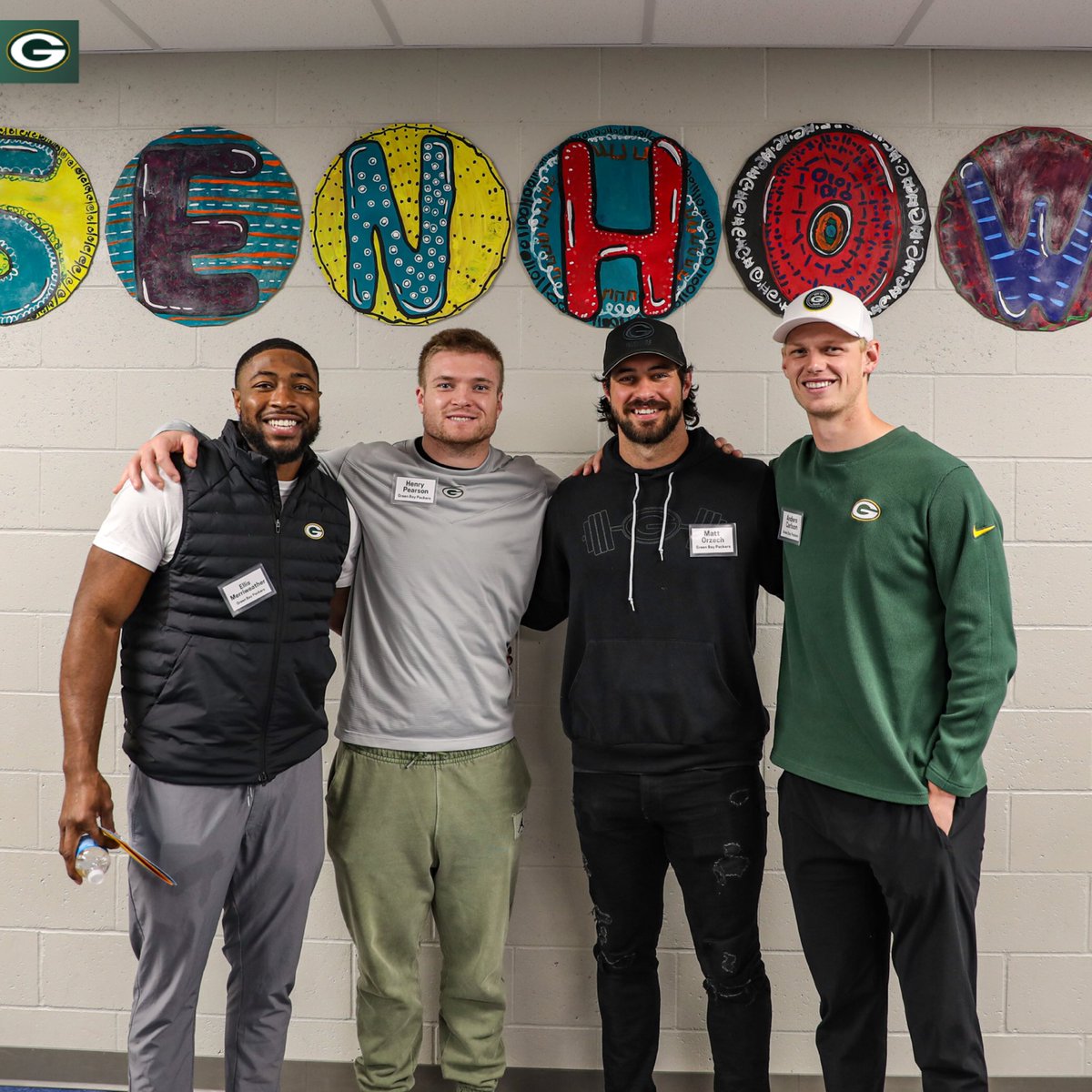 #Packers players Anders Carlson, Ellis Merriweather, Matt Orzech & Henry Pearson participated in the Read-A-Thon at Eisenhower Elementary School, encouraging students to read more! 📚 📸: pckrs.com/6q0omyvx #GoPackGo