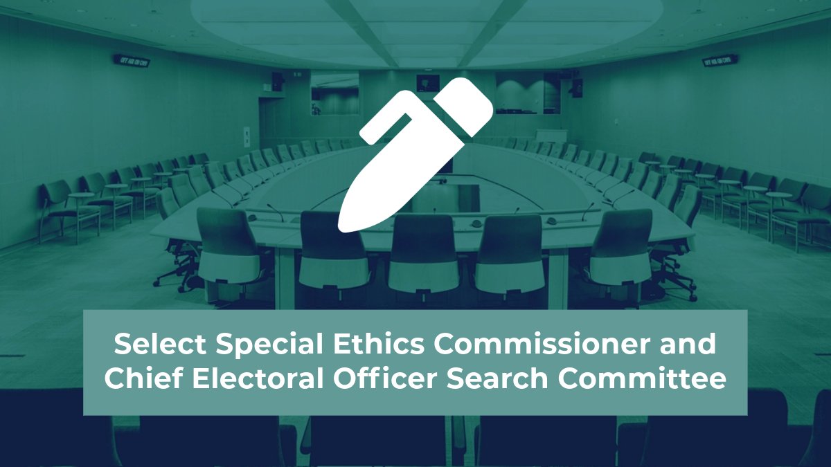 The Select Special Ethics Commissioner and Chief Electoral Officer Search Committee will meet today at 10:30 a.m. Learn more at assembly.ab.ca/assembly-busin…. #ableg #ablegcommittee