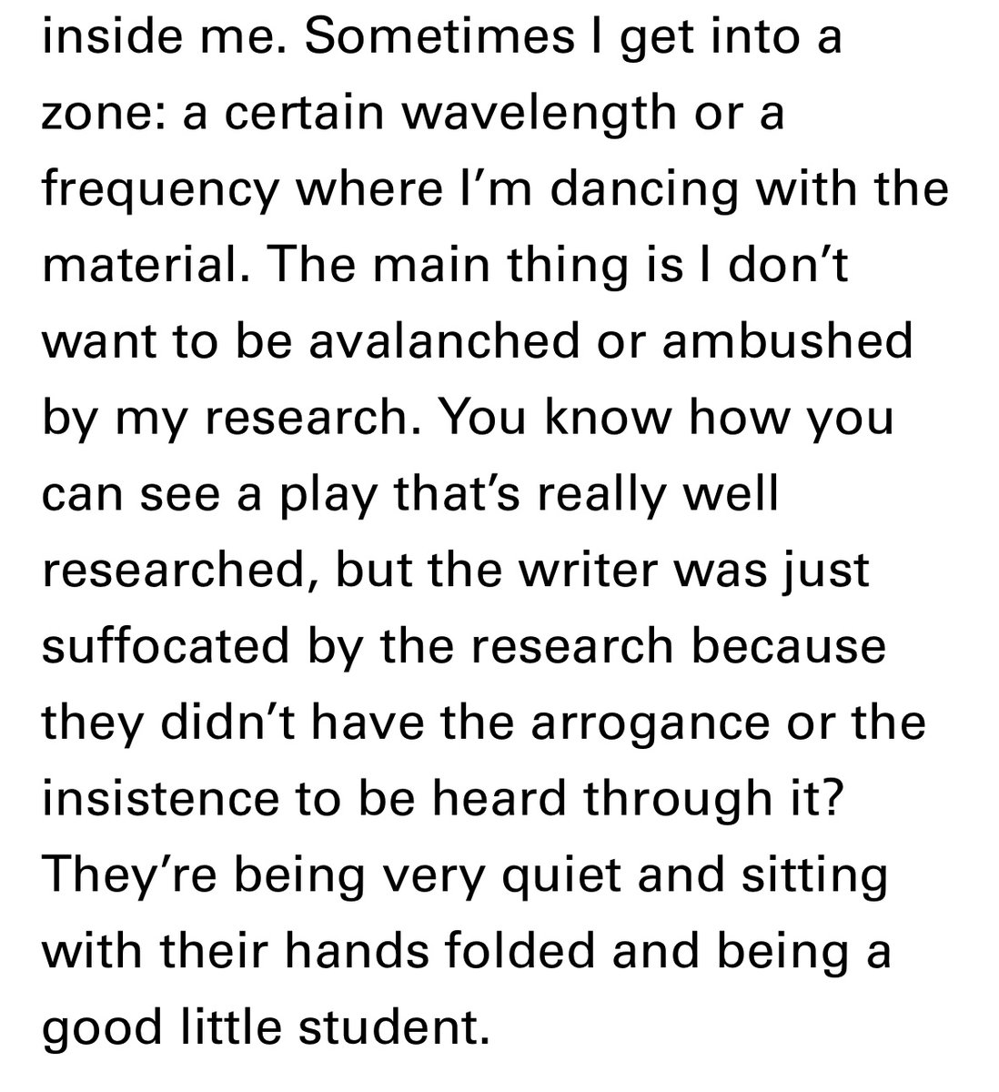 So much to love in this conversation but I especially liked this on research: