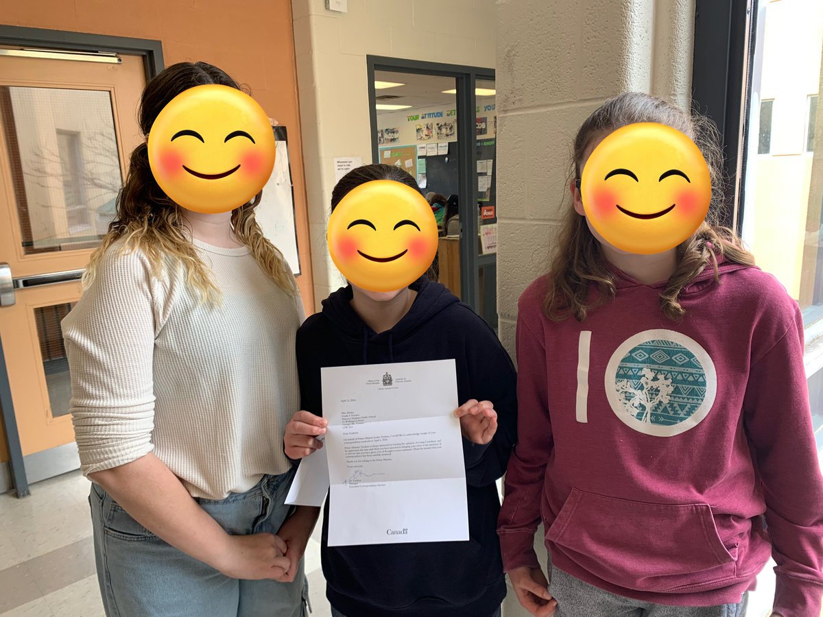 A group of our grade six students wrote Prime Minister Trudeau about fulfilling the Calls of Action from the Truth and Reconciliation report. This week he wrote back to the surprise of students.#TruthandReconciliation #studentvoice #MargaretProud @mrshickey12