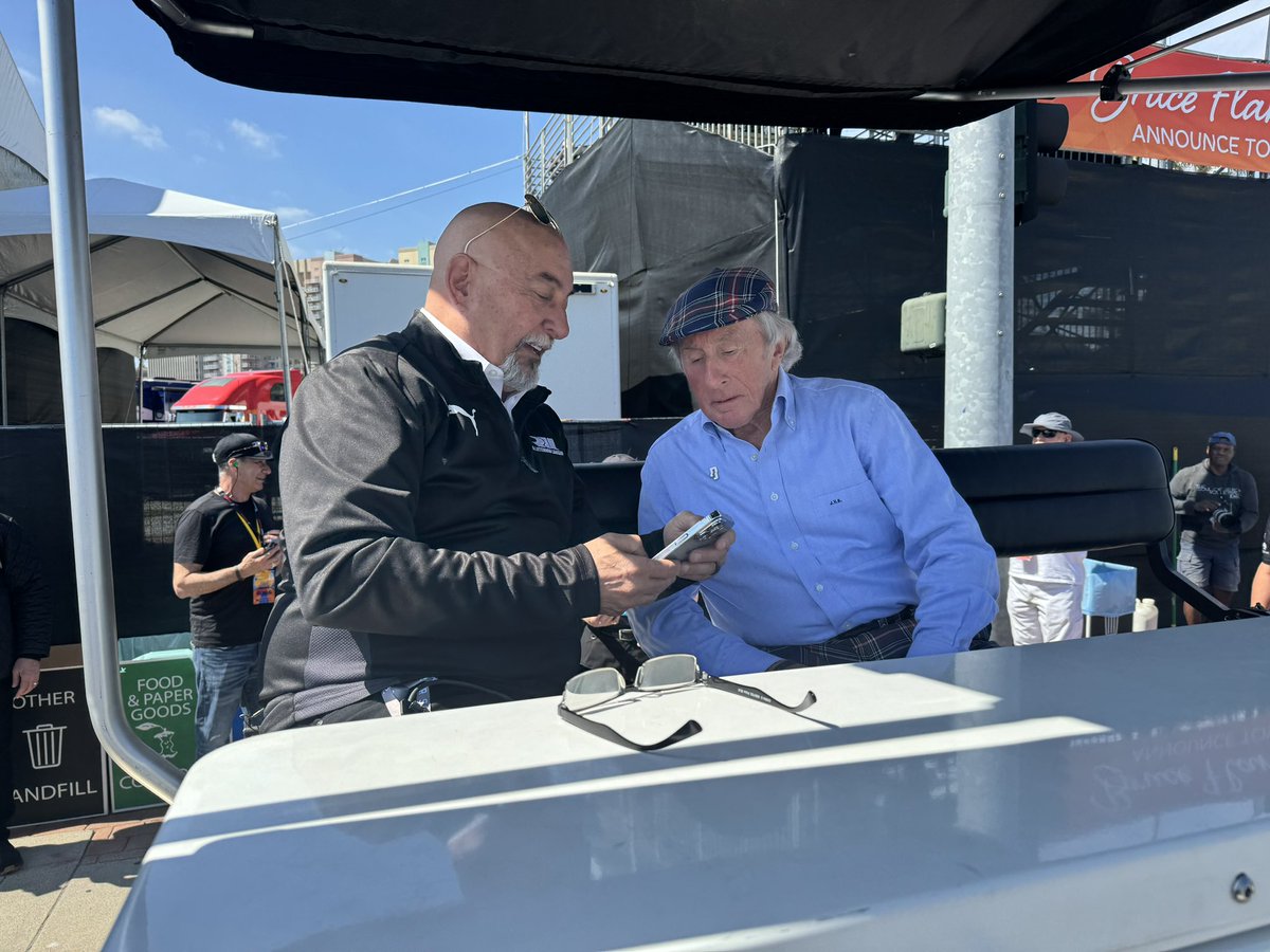 Great to have Jackie Stewart join us at the track today!