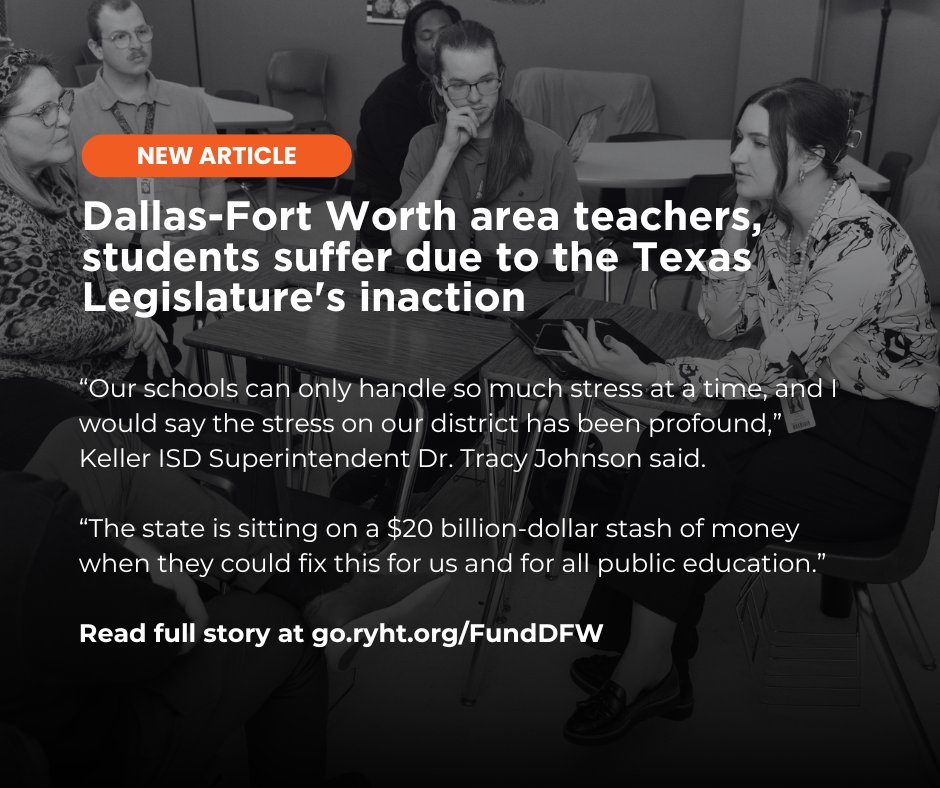 Who knew a student's absence could cost so much? Texas schools lose $35 per unexcused absent student every day, contributing to underfunded classrooms. Keller ISD Superintendent Dr. Tracy Johnson calls for a change. Read the full article at go.ryht.org/FundDFW
