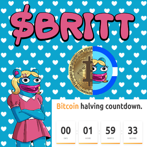 Less than 2 hours to go for the #BTCHalving 👀 #HappyHalvingDay $BRITT 💙 What's your price predictions for #BTC by the end of the year? #Bullrun2024 🚀