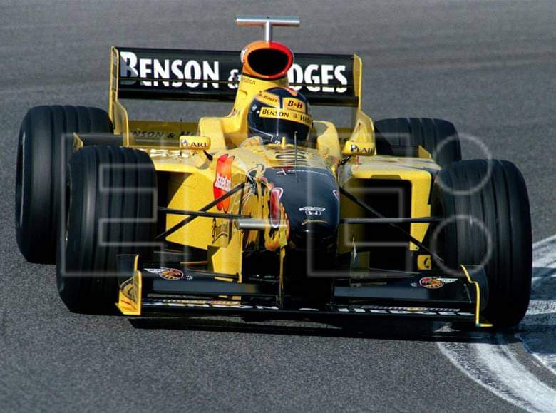 Heinz-Harald Frentzen. Jordan 198 Mugen-Honda V10 winter test session at Barcelona 1998. #F1