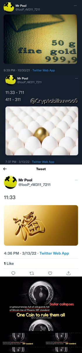 x.com/Cryptobilbuwoo…
#Gold standard.
#xrp standard.
1,1,2,3,5,8,13,21,34,55,89,•••
Fibonacci sequence &amp; Golden ratio. See the 58 (XRP) and 589? The first time you get a familiar rate of 1.618 comes from 89 ÷ 55.
Everything is a God-made coincidence.
🟢🟣🟡
🕛
🌊
♾️