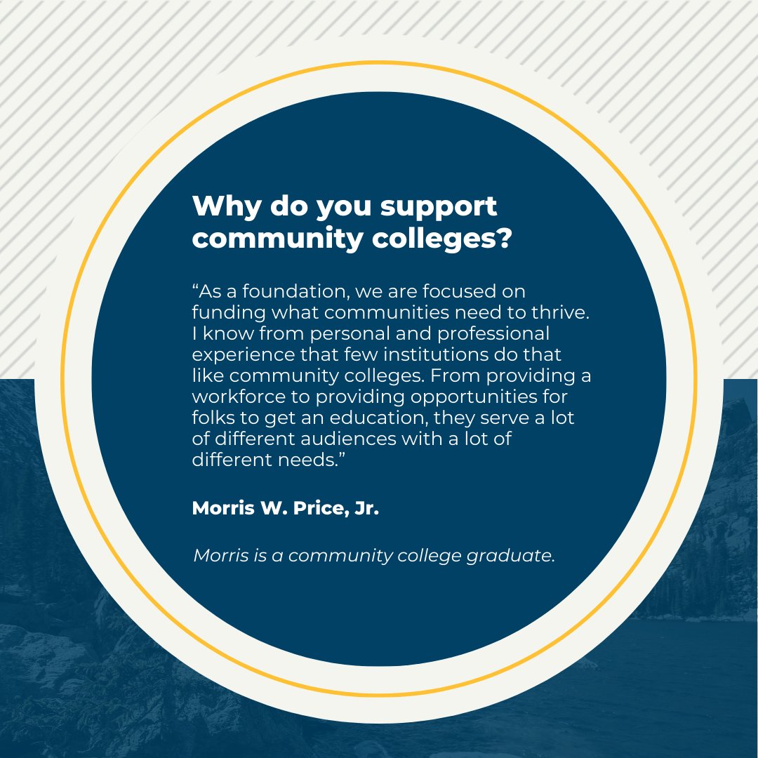 For #CommunityCollegeMonth, we're celebrating the outstanding individuals who embody the spirit of our mission at CCCS—providing open access to affordable, quality education for all Coloradans.

Meet Morris, Vice President of Grants & Impact at The Colorado Trust, and proud